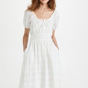 Madewell Sophia white peasant dress XXS